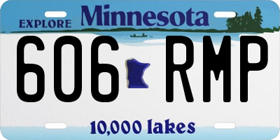 MN license plate 606RMP