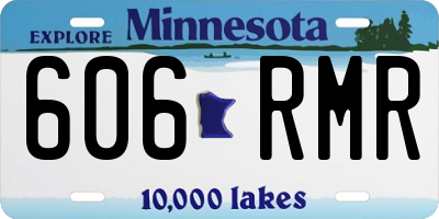 MN license plate 606RMR