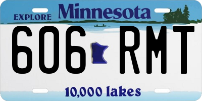 MN license plate 606RMT