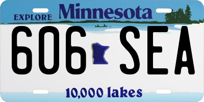 MN license plate 606SEA