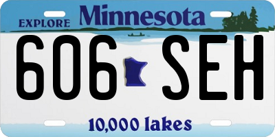 MN license plate 606SEH