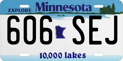 MN license plate 606SEJ