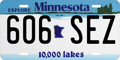MN license plate 606SEZ