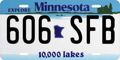 MN license plate 606SFB