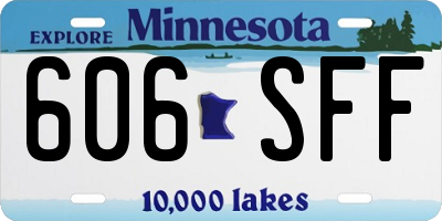 MN license plate 606SFF