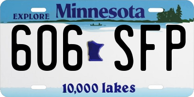 MN license plate 606SFP