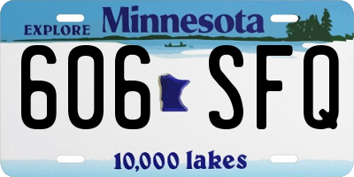 MN license plate 606SFQ