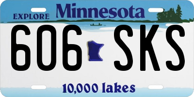 MN license plate 606SKS