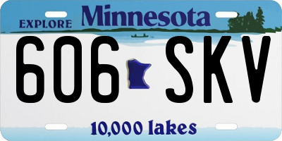 MN license plate 606SKV