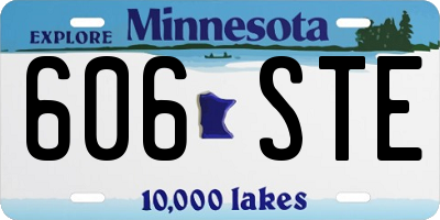 MN license plate 606STE