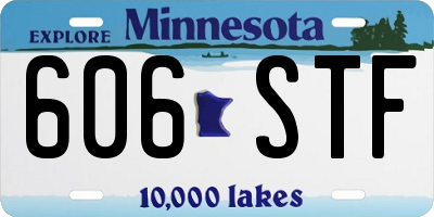 MN license plate 606STF