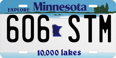 MN license plate 606STM