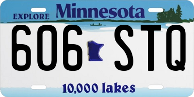MN license plate 606STQ