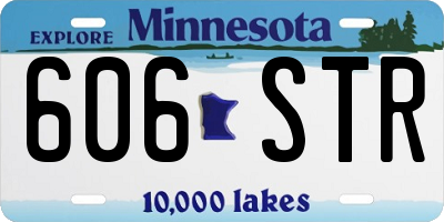 MN license plate 606STR