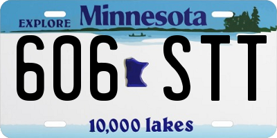 MN license plate 606STT