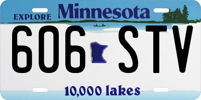 MN license plate 606STV