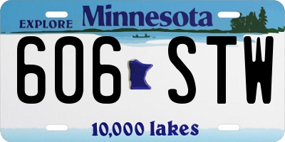 MN license plate 606STW
