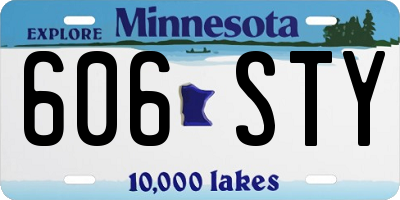 MN license plate 606STY