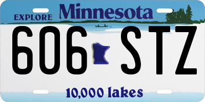MN license plate 606STZ