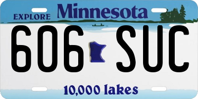 MN license plate 606SUC