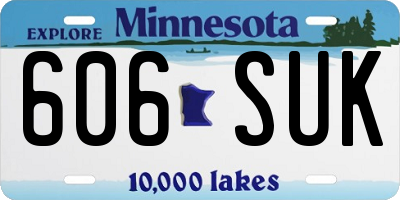 MN license plate 606SUK