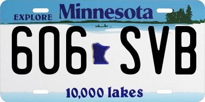 MN license plate 606SVB