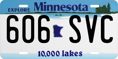 MN license plate 606SVC