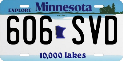 MN license plate 606SVD