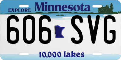 MN license plate 606SVG