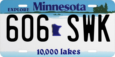 MN license plate 606SWK