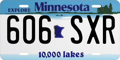 MN license plate 606SXR
