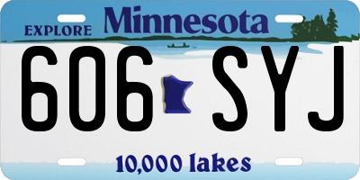 MN license plate 606SYJ