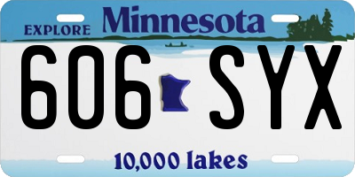MN license plate 606SYX