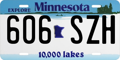 MN license plate 606SZH