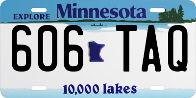 MN license plate 606TAQ