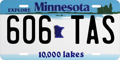 MN license plate 606TAS