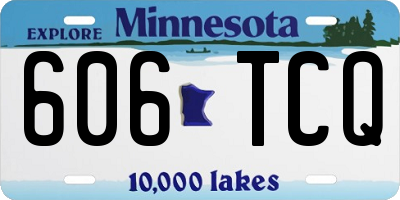 MN license plate 606TCQ