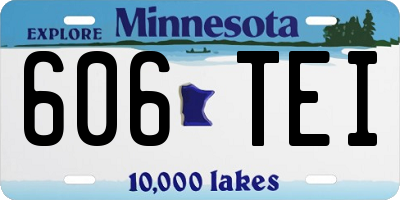 MN license plate 606TEI