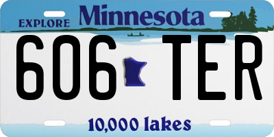 MN license plate 606TER