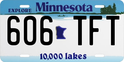MN license plate 606TFT
