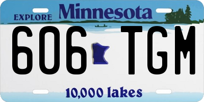 MN license plate 606TGM