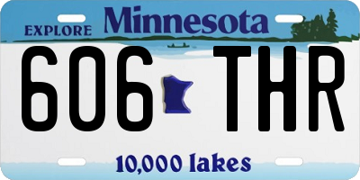 MN license plate 606THR
