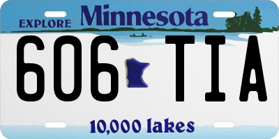 MN license plate 606TIA