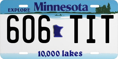 MN license plate 606TIT