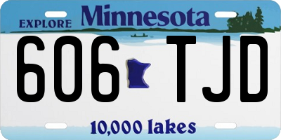 MN license plate 606TJD