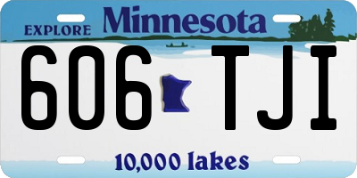 MN license plate 606TJI