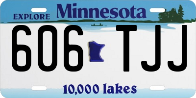 MN license plate 606TJJ