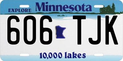 MN license plate 606TJK