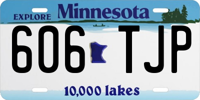 MN license plate 606TJP