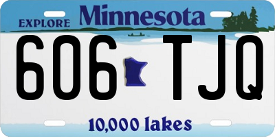 MN license plate 606TJQ